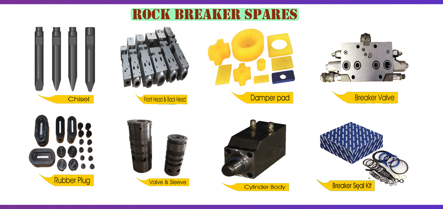 Hydraulic Rock Breaker  Excavator Undercarriage Spare Parts - XLT